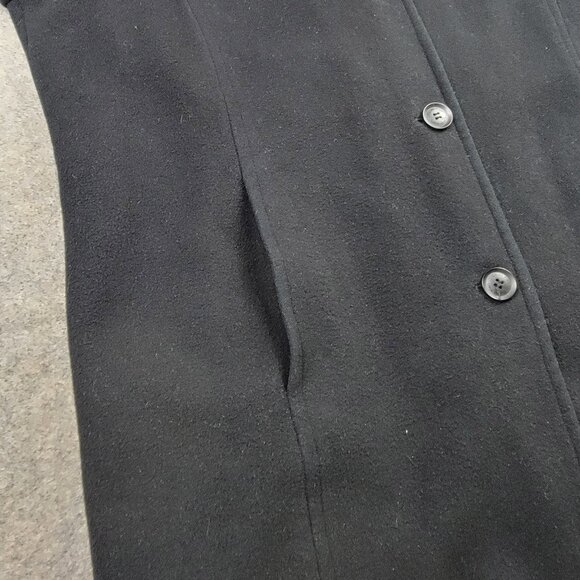 Calvin Klein Coat Womens 1X Black Pea Coat Wool Nylon Cashmere Blend - Picture 4 of 16